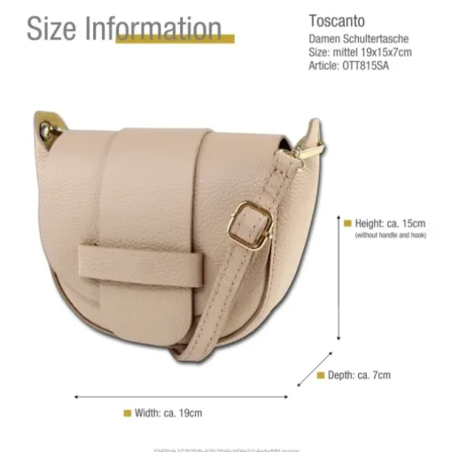 Toscanto Damen Leder Tasche rosa OTT815SA