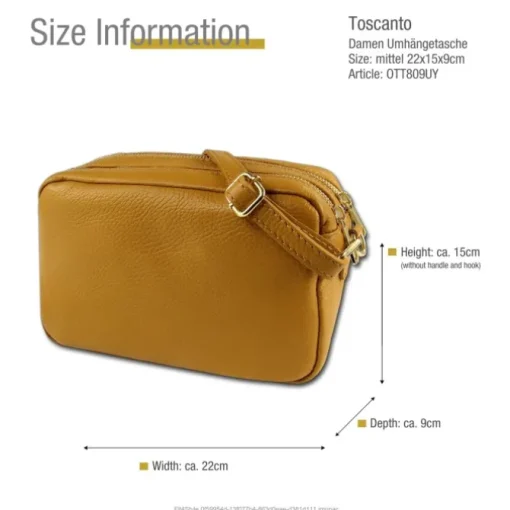 Toscanto Damen Leder Tasche gelb OTT809UY