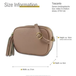 Toscanto Damen Leder Tasche rosa OTT811UA