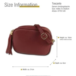 Toscanto Damen Leder Tasche rot OTT811UR