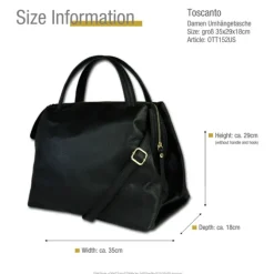 Toscanto Damen Leder Tasche schwarz OTT152US