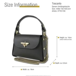 Toscanto Damen Leder Tasche grau OTT817UK