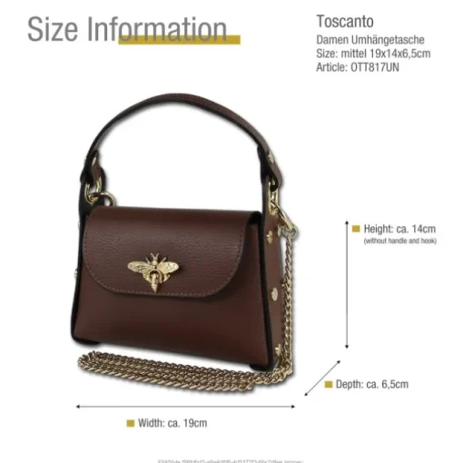 Toscanto Damen Leder Tasche braun OTT817UN
