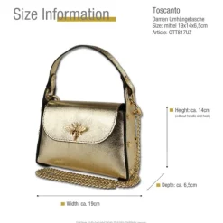 Toscanto Damen Leder Tasche gold OTT817UZ
