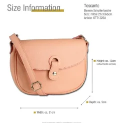 Toscanto Damen Leder Tasche rosa OTT122SA