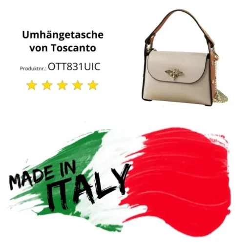 Toscanto Damen Leder Tasche beige tan OTT831UIC
