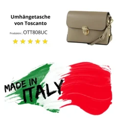 Toscanto Damen Leder Tasche taupe beige OTT808UC