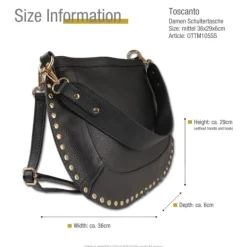 Toscanto Damen Leder Tasche schwarz OTTM105SS