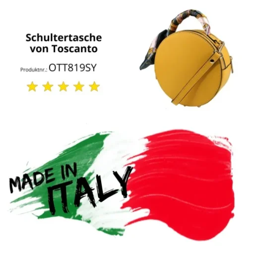 Toscanto Damen Leder Tasche gelb OTT819SY