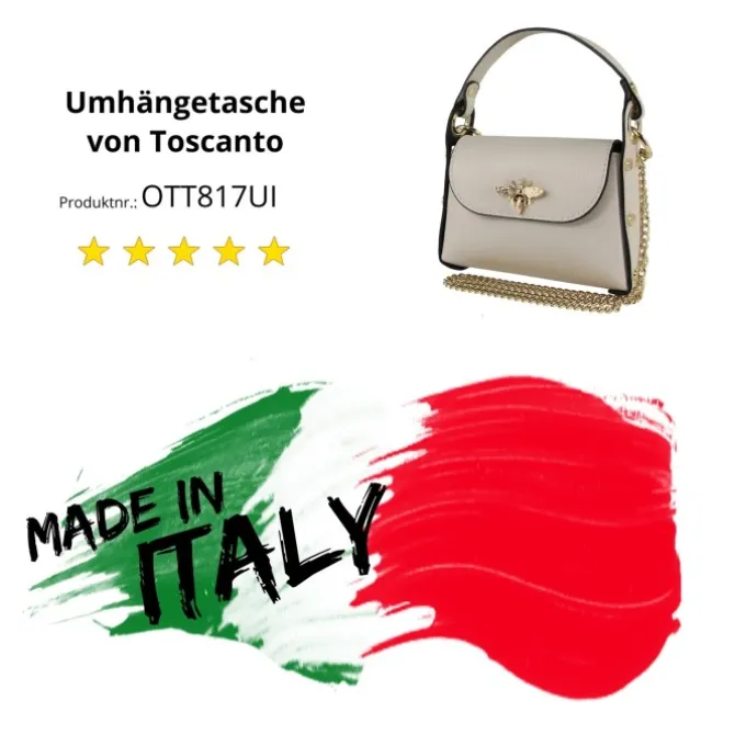 Toscanto Damen Leder Tasche beige OTT817UI