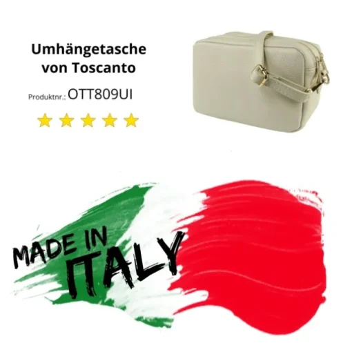 Toscanto Damen Leder Tasche beige OTT809UI