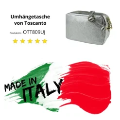 Toscanto Damen Leder Tasche silber OTT809UJ