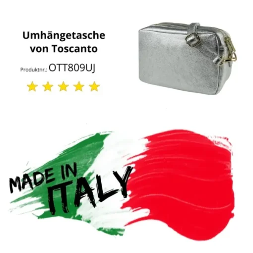 Toscanto Damen Leder Tasche silber OTT809UJ