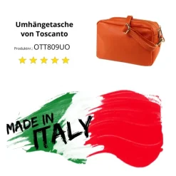 Toscanto Damen Leder Tasche orange OTT809UO