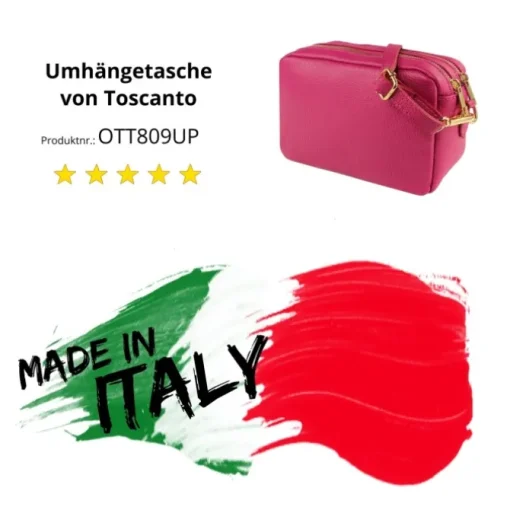 Toscanto Damen Leder Tasche pink OTT809UP