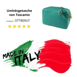 Toscanto Damen Leder Tasche türkis OTT809UT