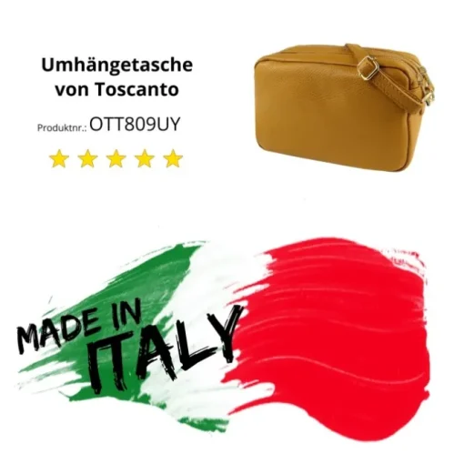 Toscanto Damen Leder Tasche gelb OTT809UY