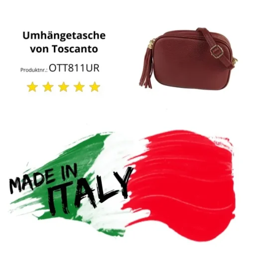 Toscanto Damen Leder Tasche rot OTT811UR