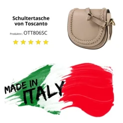 Toscanto Damen Leder Tasche taupe beige OTT806SC