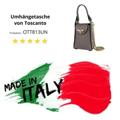Toscanto Damen Leder Tasche braun taupe OTT813UN