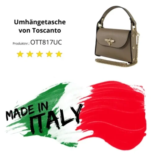Toscanto Damen Leder Tasche taupe beige OTT817UC
