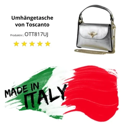 Toscanto Damen Leder Tasche silber OTT817UJ