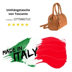 Toscanto Damen Leder Tasche tan braun OTTM807UC