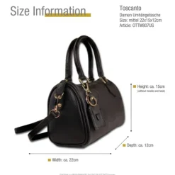 Toscanto Damen Leder Tasche schwarz OTTM807US