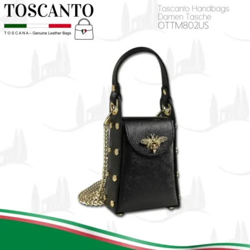 Toscanto Damen Leder Tasche schwarz OTTM802US