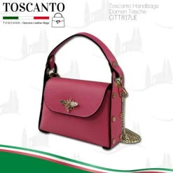 Toscanto Damen Leder Tasche coralle rosa OTT817UE