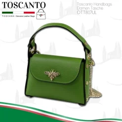 Toscanto Damen Leder Tasche grün OTT817UL
