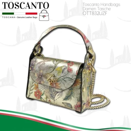Toscanto Damen Leder Tasche gold farbig OTT832UZF