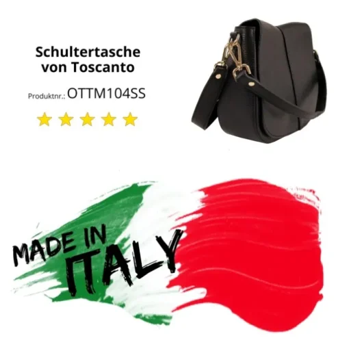Toscanto Damen Leder Tasche schwarz OTTM104SS