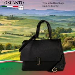 Toscanto Damen Leder Tasche schwarz OTT153US