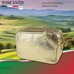 Toscanto Damen Leder Tasche gold OTT809UZ
