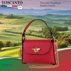 Toscanto Damen Leder Tasche rot OTT817UR