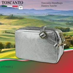 Toscanto Damen Leder Tasche silber OTT809UJ