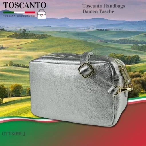 Toscanto Damen Leder Tasche silber OTT809UJ