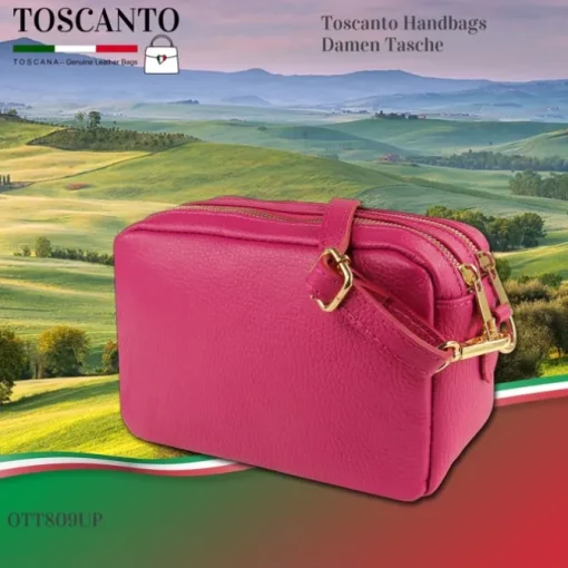 Toscanto Damen Leder Tasche pink OTT809UP