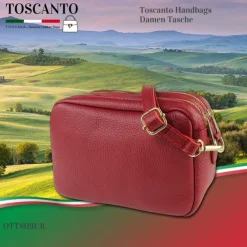 Toscanto Damen Leder Tasche rot OTT809UR