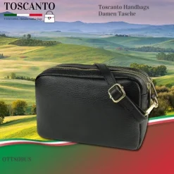 Toscanto Damen Leder Tasche schwarz OTT809US