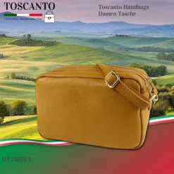 Toscanto Damen Leder Tasche gelb OTT809UY
