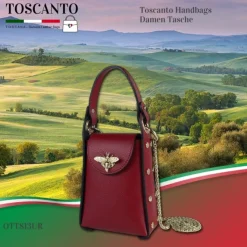 Toscanto Damen Leder Tasche rot OTT813UR