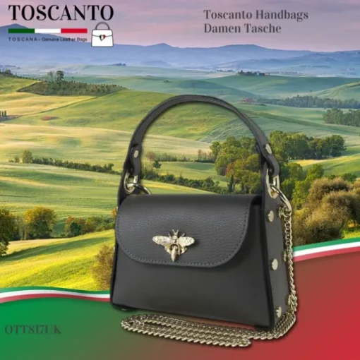 Toscanto Damen Leder Tasche grau OTT817UK