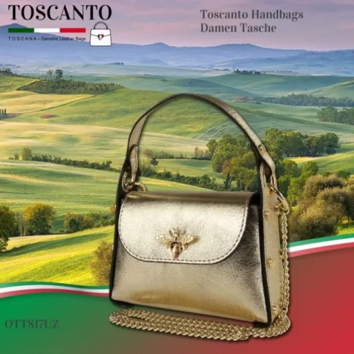 Toscanto Damen Leder Tasche gold OTT817UZ