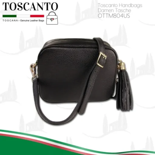 Toscanto Damen Leder Tasche schwarz OTTM804US