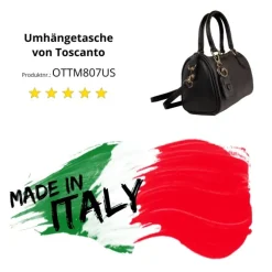 Toscanto Damen Leder Tasche schwarz OTTM807US