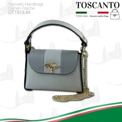 Toscanto Damen Leder Tasche grau hellgrau OTT833UKK