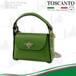 Toscanto Damen Leder Tasche grün OTT817UL