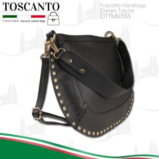 Toscanto Damen Leder Tasche schwarz OTTM105SS